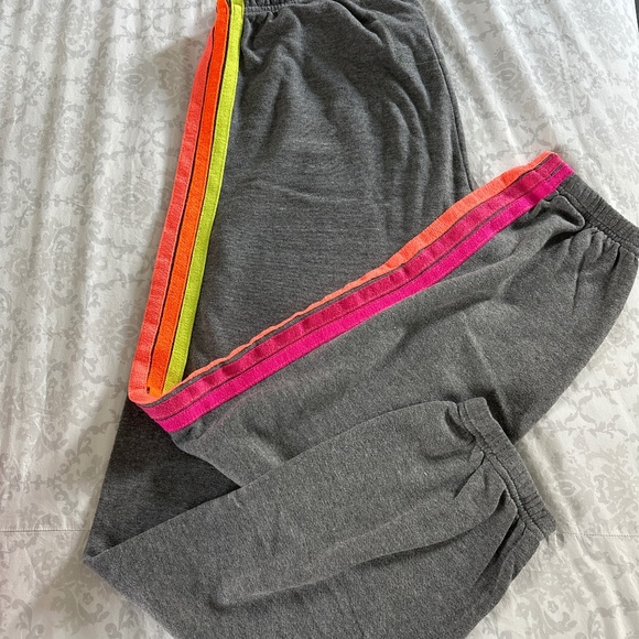 Aviator Nation Pants - Aviator Nation Grey with Neon Stripes